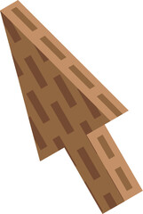 Poster - Wooden mouse cursor pointing up and to the right
