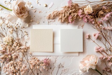 Aufkleber - A book sitting on a table next to some flowers, possibly for decorative purposes