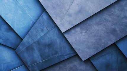 Poster - Close-up of a blue wall with various geometric shapes and textures