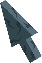 Poster - Stone cursor pointing at something important on white background