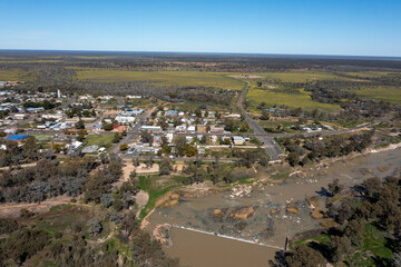Wall Mural - the outback new south wales town of brewarrina and the barwon river .