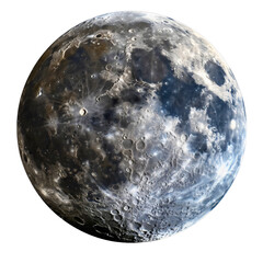 Wall Mural - round circle sphere shape gray or grey and black full moon isolated on transparent background. unive