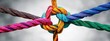 © Максим Зайков - Team connect integrate rope teamwork diverse partnership strength support unity. Integrate business connect team leadership strong relationship company synergy collaborate cohesion collective link.