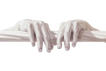 Aufkleber - Two hands grasping a metal rail, possibly indicating support or assistance