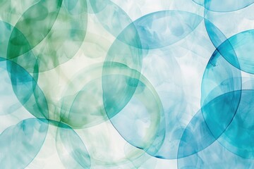 Poster - A cluster of blue bubbles drifting through the air
