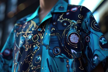 Poster - Close-up view of a shirt on a mannequin, great for fashion or textile displays