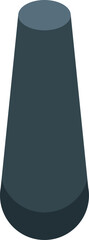 Poster - 3d dark grey cylinder standing on a white background
