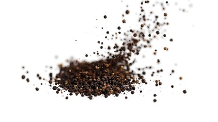 Poster - A pile of earthy dirt sits atop a clean white surface, awaiting further analysis or use