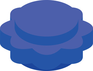 Poster - Round blue podium creating a stylized flower shape, perfect for showcasing a winning product