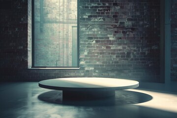 Poster - A conference or meeting table placed in front of a window with natural light