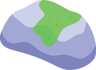 Wall Mural - Moss growing on stone with irregular shape representing nature and the ecosystem