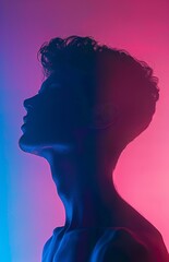 Neon Silhouette Portrait 32