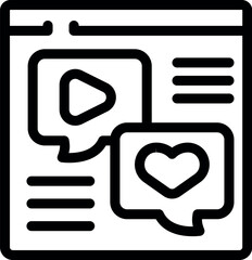Poster - Engaging website content featuring a video and receiving positive feedback and likes