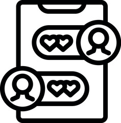 Poster - Smartphone screen showing a successful match between two users of a dating app