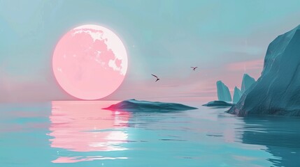 Pink Fantasy Landscape 2