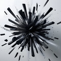 Poster - The painting has a mood of chaos and disorder with the black