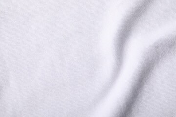 Poster - Texture of white fabric as background, top view