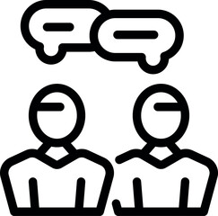 Sticker - Two businessmen are having a conversation, exchanging ideas and thoughts