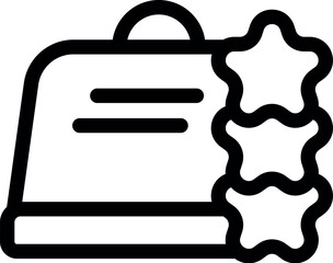 Poster - Clipboard showing customer feedback with three stars rating for a service or product