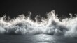 © Tati - Dense, white smoke clouds hover above reflective surface under dark sky