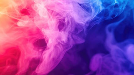 Wall Mural - Vibrant colorful smoke swirling in gradient background