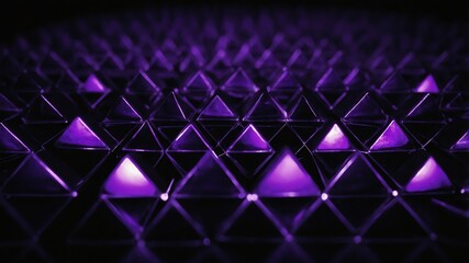 Wall Mural - purple glowing triangles abstract background backdrop design copy space illustration art