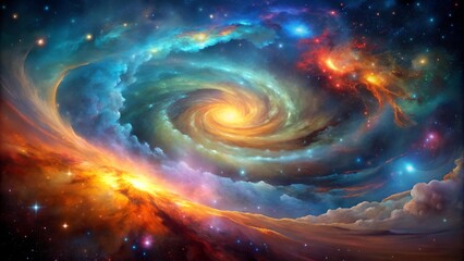 Wall Mural - Cosmic Nebulae: A Tapestry of Stars and Gas  Generative AI