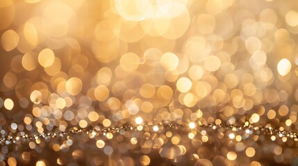 Fototapete - Elegant beige bokeh abstract background Delicate blurred wallpaper texture Template with defocused bokeh lights and copy space for business website design Banner social media advertisi : Generative AI