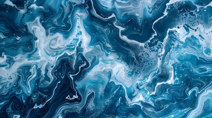 Ocean Waves Marble Texture, A stunning marble texture that mimics the movement and color gradients of ocean waves