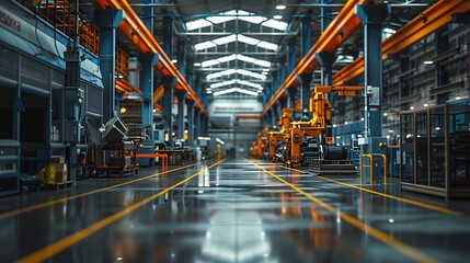 Poster - Large factory workshop space building : Generative AI