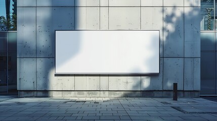 Poster - Blank city billboard sign on a wall : Generative AI