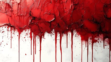 Wall Mural -  red paint splatter on white wall background, Red blood splatter on a grunge wall, horror wall, halloween wall, red vintage, retro,red splash dripped blood textured wall,banner poster design walll 