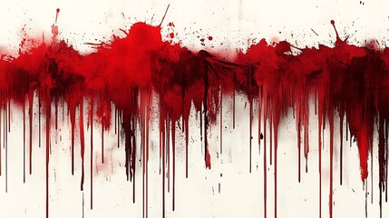 Wall Mural -  red paint splatter on white wall background, Red blood splatter on a grunge wall, horror wall, halloween wall, red vintage, retro,red splash dripped blood textured wall,banner poster design walll 