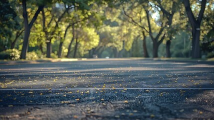 Poster - parking lot in city park : Generative AI