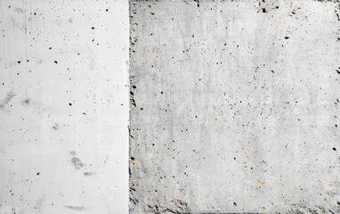 Canvas Print - Close-up of a weathered and textured concrete wall with shades of gray, highlighting the raw and industrial aesthetic of the surface.