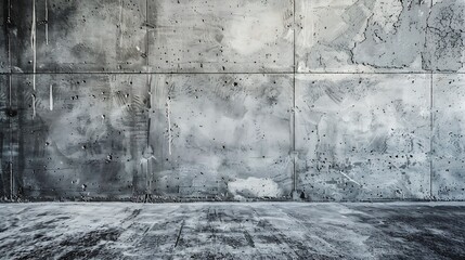 Poster - Concrete wall gray color background for design : Generative AI