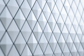Poster - abstract geometric pattern of triangles in shades of gray creating a modern, futuristic texture. per