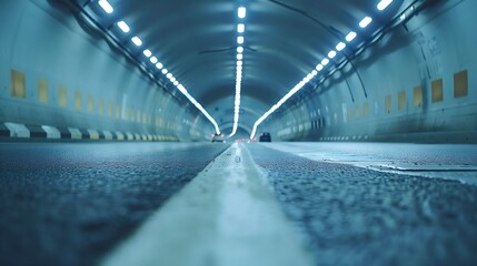 Poster - Very long tunnel pedestrian crossing : Generative AI