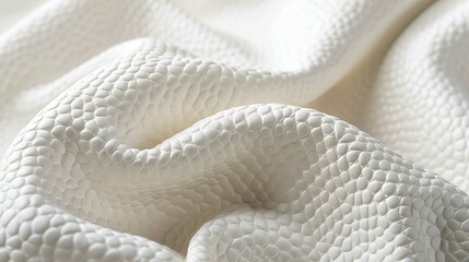 Aufkleber - Closeup artificial leather white colour for texture background  top view : Generative AI