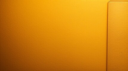 Leinwandbilder - Blank Solid yellow orange tone color paint on environmental friendly cardboard box kraft paper texture background with space minimal style : Generative AI
