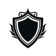 © Raihan - Modern silhouette crest design with shield and leaf vector art