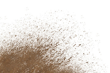 Wall Mural - mud splash isolated transparency background.