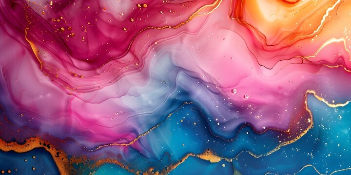 Ink abstract painting from original painting for ombre alcohol ink background. Original painting was painted on high quality paper texture.