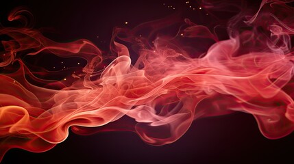 Sticker - Abstract red smoke flames transparent texture -  