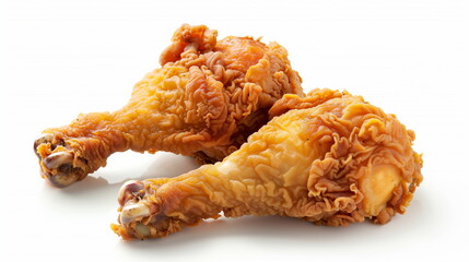 crispy fried chicken white background