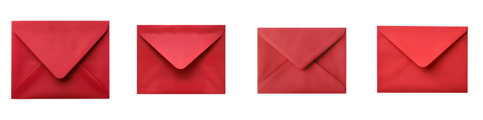 Sticker - Red Envelopes Mockup for Invitation or Greeting Card Design