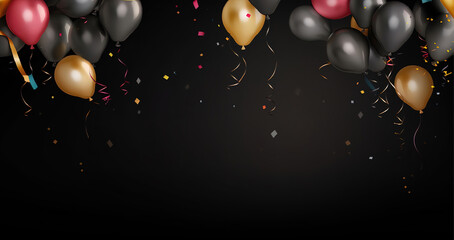 Wall Mural - Wallpaper for Happy Birthday Banner. Created by AI generated