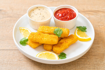 Canvas Print - fried fish finger stick or french fries fish