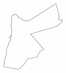 Sticker - Jordan outline map