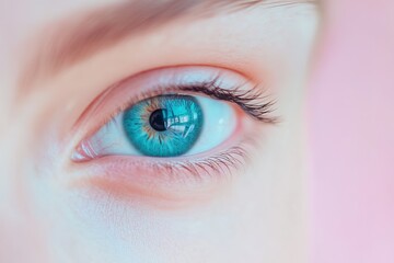 Wall Mural - beautiful eyes close-up with pastel colors stock image 